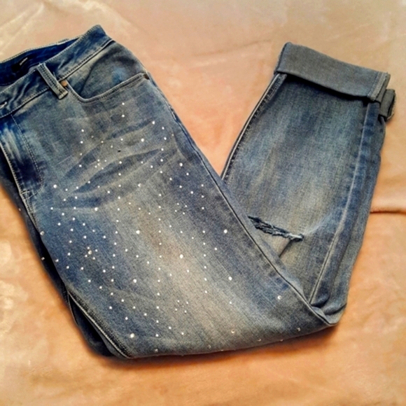 Skinny Max jeans w/ crystal and silver studs - Picture 2 of 6